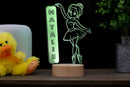 Personalized Ballerina HoloGLO - Premium LED Holographic Inspired Night Light