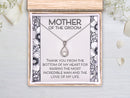 Mother of the Groom Pearl Necklace Gift, Thank You Mom Wedding Gift, Personalized Mother-in-Law Pearl Necklace, Jewelry Gift | MSG-1040
