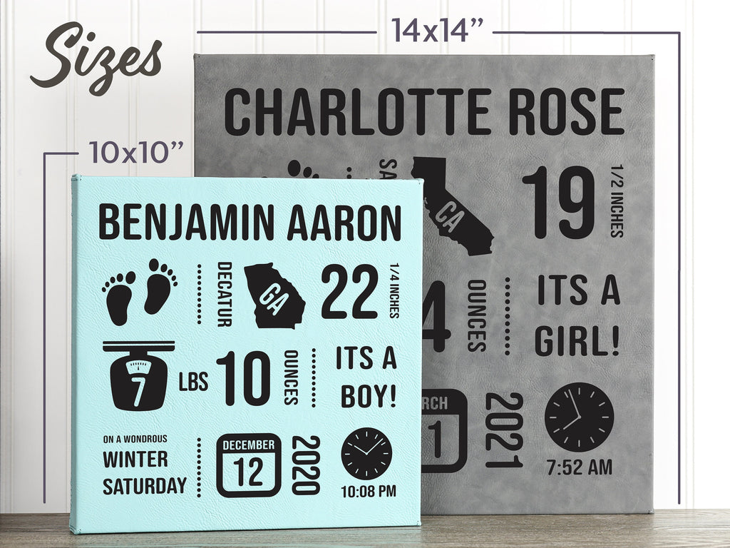 Baby Girl Nursery Decor, Birth Announcement Sign, Baby Birth Stats Nam – We  Are Peacock LLC
