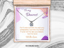 Wife Girlfriend Necklace Gift, Solitaire Pendant Anniversary Birthday Wedding or Christmas Gifts, I Love You New Mom Gift