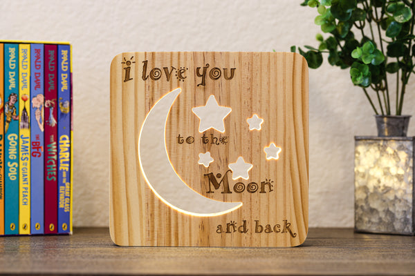 Personalized Moon and Stars Light