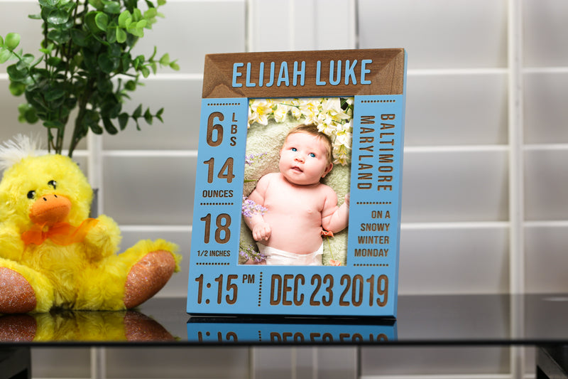 Birth Announcement Statistics Personalized Picture Frame