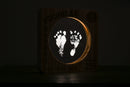 Personalized Baby Night Light, features your babies footprints, lighted decor, LED wooden lamp, children’s gift, decor, personalized decor