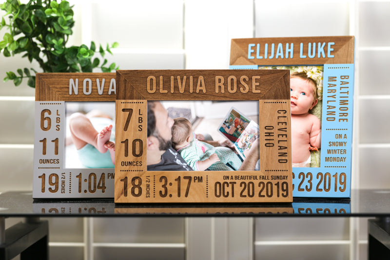 Birth Announcement Statistics Personalized Picture Frame