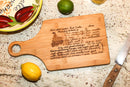 Custom Paddle Recipe Cutting Board