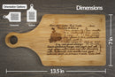 Custom Paddle Recipe Cutting Board