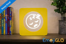 Poop EmojiGLO - Emoji based 2D LED Light in iconic Emoji Yellow/Red wood frame with interchangeable emojis