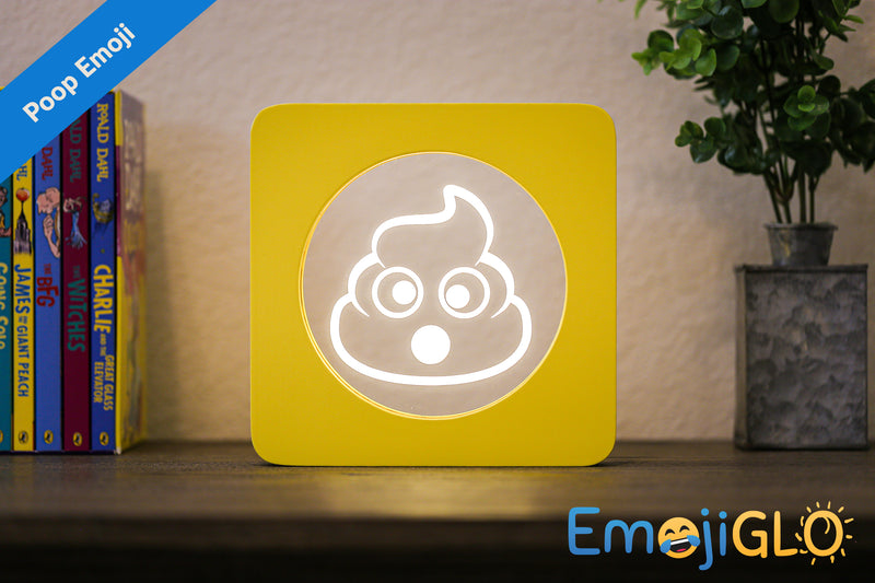 Salty EmojiGLO - Emoji based 2D LED Light in iconic Emoji Yellow/Red wood frame with interchangeable emojis