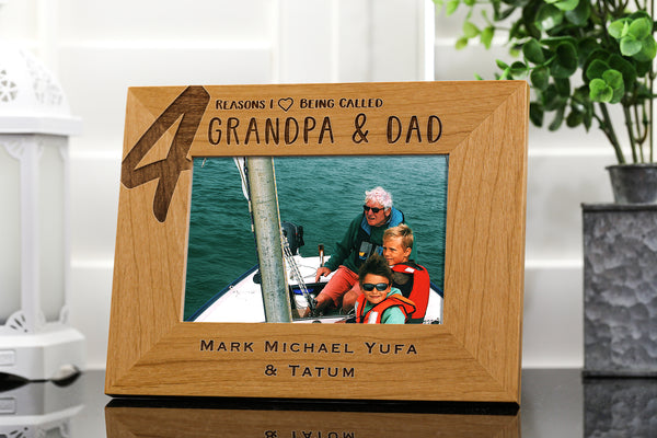 Personalized Grandpa & Dad Picture Frame
