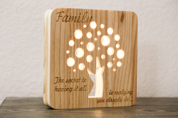 Personalized Family Block Light