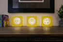 Too Cool EmojiGLO - Emoji based 2D LED Light in iconic Emoji Yellow/Red wood frame with interchangeable emojis