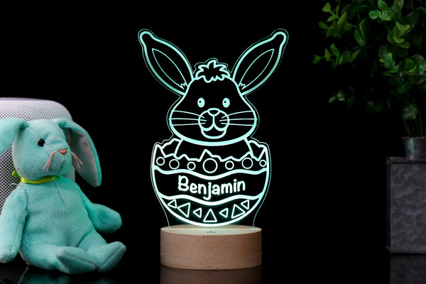 Easter Bunny HoloGLO - Personalized Holographic Inspired Premium Light