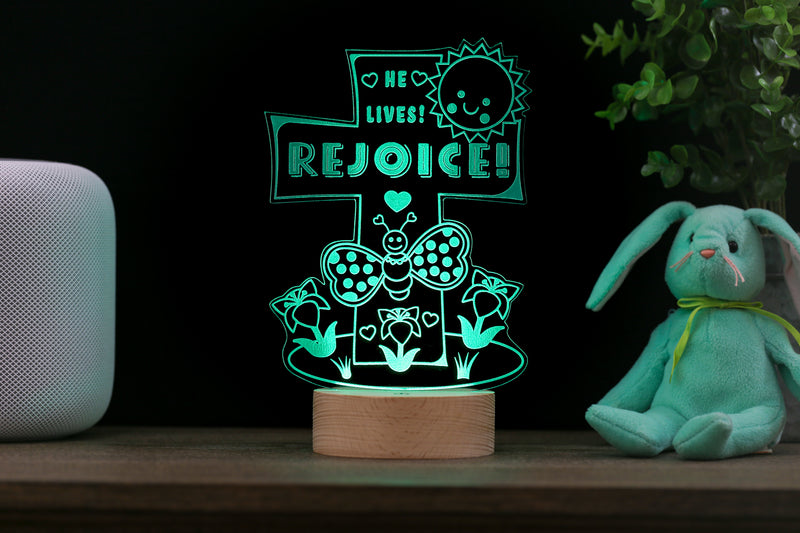 Easter Cross HoloGLO - Premium LED Holographic Inspired Night Light