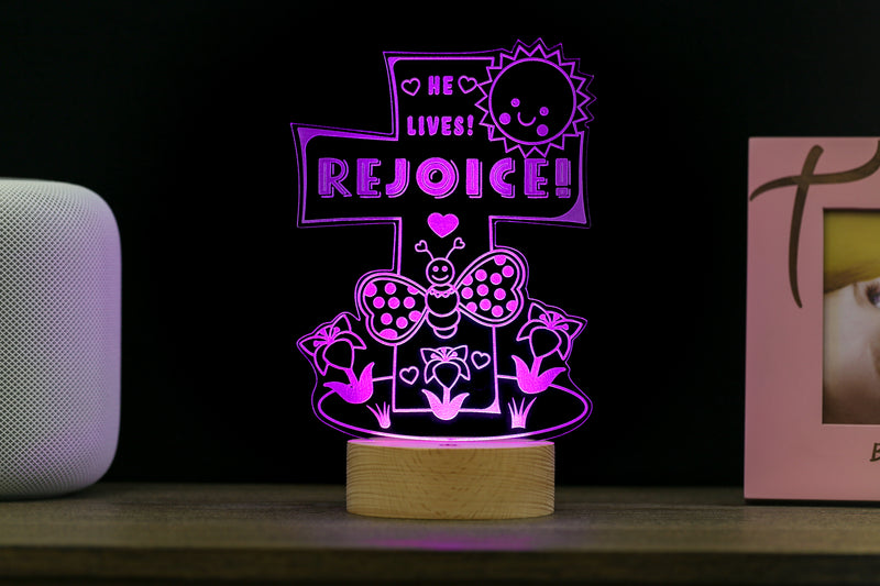 Easter Cross HoloGLO - Premium LED Holographic Inspired Night Light