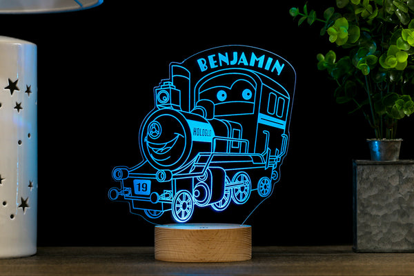 Locomotive Train HoloGLO - Personalized Holographic Inspired Premium Light