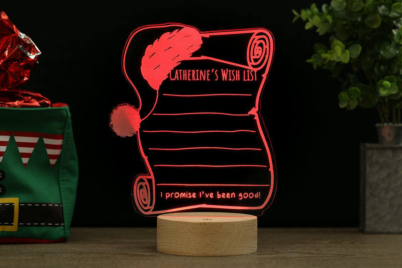 Santa Christmas List HoloGLO - Personalized Holographic Inspired Premium Light