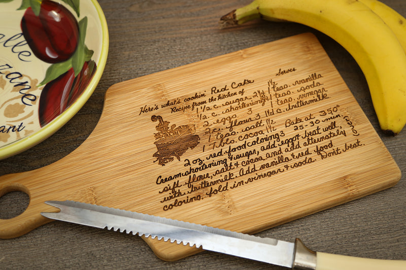 Custom Paddle Recipe Cutting Board