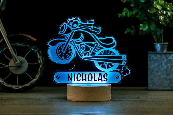 Motorcycle HoloGLO - Personalized Holographic Inspired Premium Light