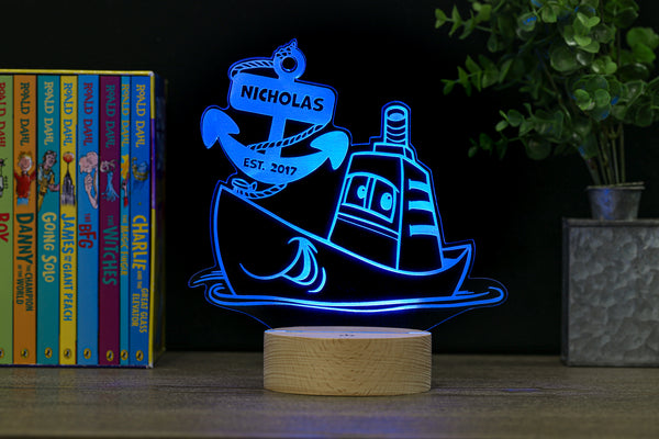 Nautical Boat HoloGLO - Personalized Holographic Inspired Premium Light