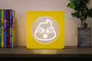 Poop EmojiGLO - Emoji based 2D LED Light in iconic Emoji Yellow/Red wood frame with interchangeable emojis