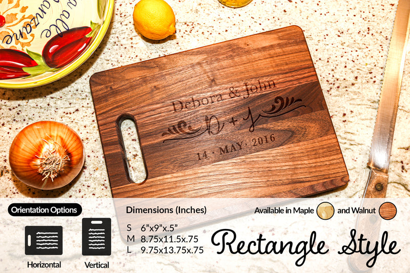 Engagement Wedding Cutting Board Gift for Couples