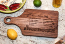 Custom Paddle Recipe Cutting Board