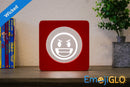 Frazzled EmojiGLO - Emoji based 2D LED Light in iconic Emoji Yellow/Red wood frame with interchangeable emojis