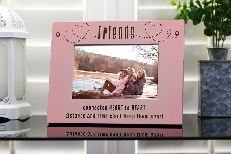 Friendship Distance Picture Frame, Personalized Gift for Friend, Sister or Sibling, Social Distancing Gift