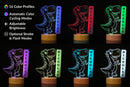 Guitar LED Night Light, Kid's Music Decor Lamp Birthday Gift, Musicians Name Sign, Fathers Day Premium HoloGLO (ACR-WA136)