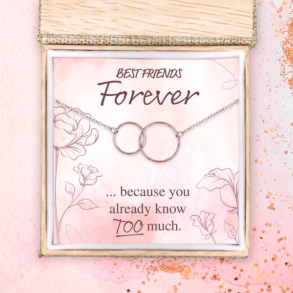 Best Friend Forever Necklace Gift, Sister Birthday Gift, Funny Gift for Friend, Birthday Gift for BFF, Maid of Honor Gift | MSG-1033