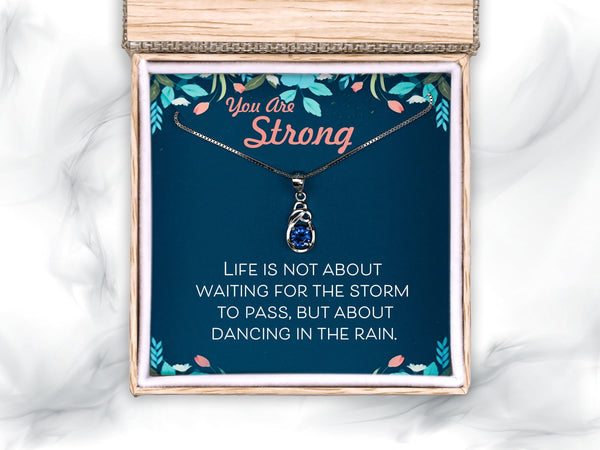 Inspirational Support Necklace Gift Personalized, Long Distance Friend Love and Support Jewelry, Thinking of You Emotional Support
