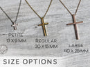 Mi Amor Cross Necklace Gift, Anniversary I Love You Jewelry for Wife, Mothers Day Christian Faith Pendant, Large Simple Silver Cross