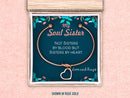 Soul Sister Heart Bracelet Gift, Unbiological Sister Charm Bangle, Long Distance Best Friend Birthday, Miss You Sorority Sister