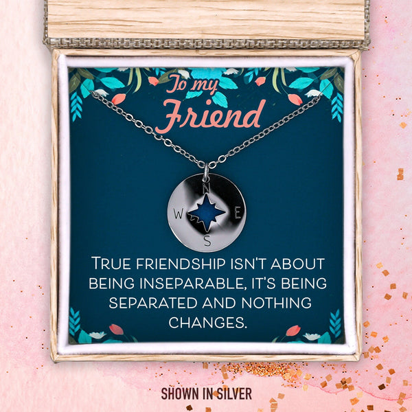 Compass friendship necklace hot sale