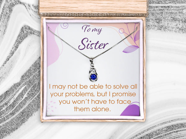 Sister Necklace Personalized Gift, Sisters Birthday Christmas Minimalist Pendant Jewelry