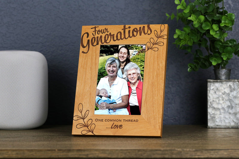 Generations Family Picture Frame Gift for Grandma, Keepsake Photo Frame for Mom Grandmother Granddaughter & Great Grandmother