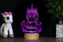 Magical Unicorn Decor Lamp, Personalized Night Light, Kids Room, Girl Nursery Decor, Name Sign Gift, Premium HoloGLO