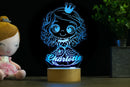 Princess Decor Lamp, Personalized Night Light Gift, Daughter's Room, Nursery Baby Name Sign, Premium HoloGLO (ACR-WA141)