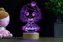 Princess Decor Lamp, Personalized Night Light Gift, Daughter's Room, Nursery Baby Name Sign, Premium HoloGLO (ACR-WA141)